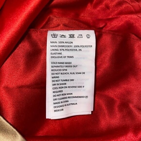 Bardot Sheath Dress Lipstick Red Floral 6 Small - Picture 10 of 12